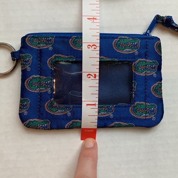 NWOT Florida Gators UF Keychain ID Wallet Zippered Coin Purse NCAA Football - Picture 5 of 5